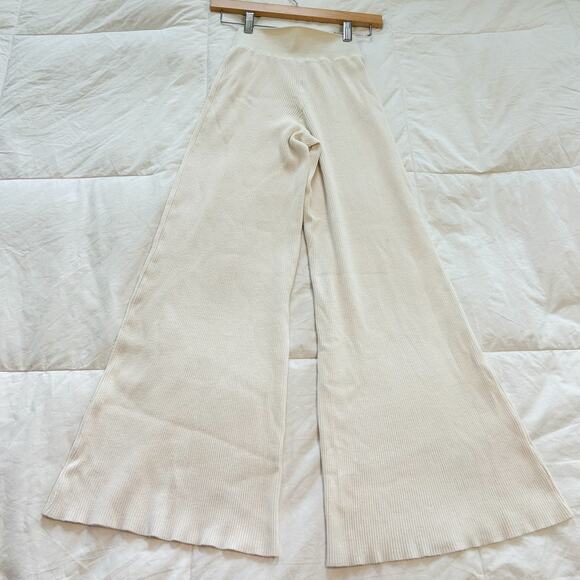 Free People Emilie Sweater Set Size XS White Whisper Cable Knit Lounge - Picture 12 of 12